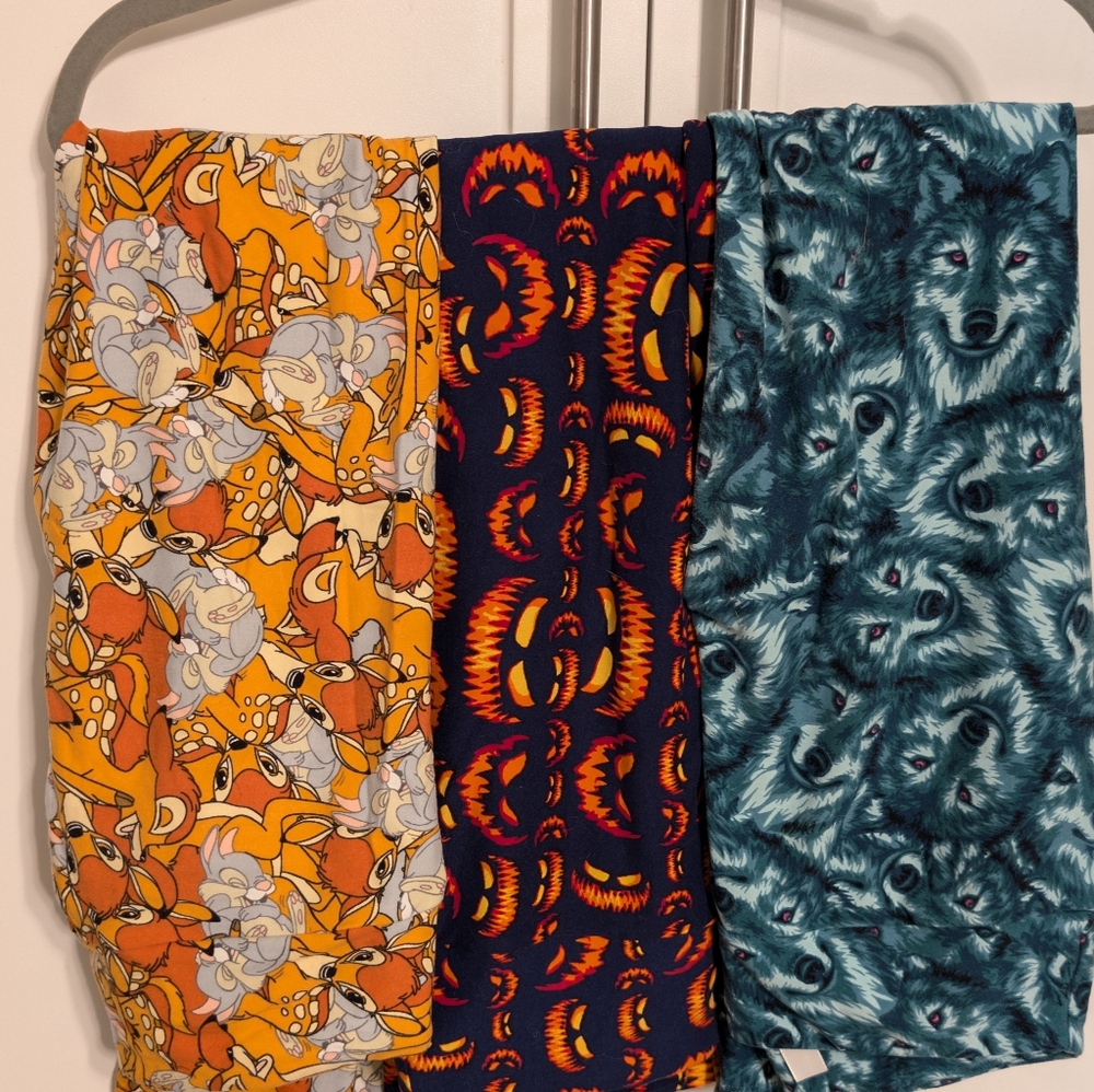 Lularoe Leggings Size OS, Lot of 3